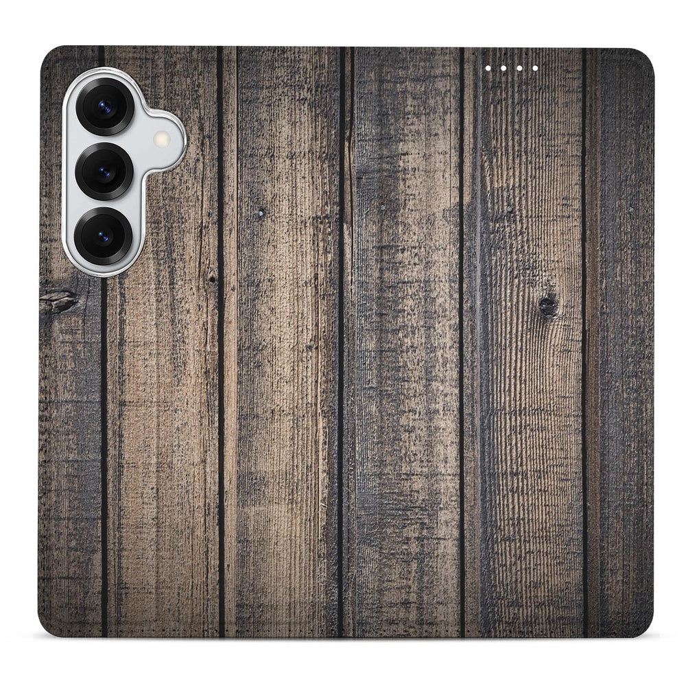 Samsung Galaxy S26 Plus Book Cover Steigerhout Voorzijde.
