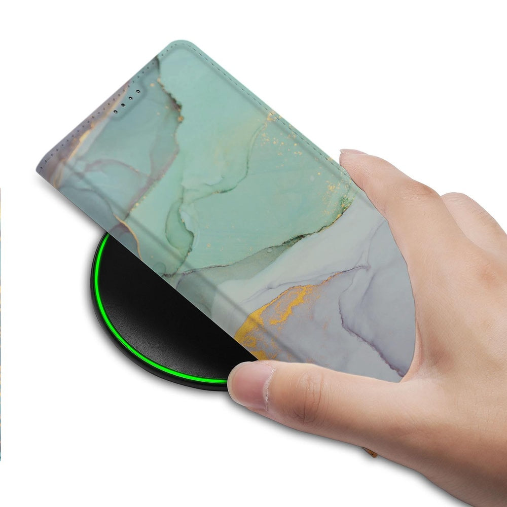 Samsung Galaxy S26+ Bookcase Watercolor Mix boekcase watercolor-design vooraanzicht.
