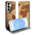 Samsung Galaxy S26 Plus Flip Style Cover Wereldkaart Wereldkaart Design Vooraanzicht.