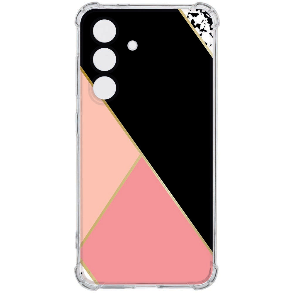 Samsung Galaxy S26 Plus TPU Back Cover Black Pink Shapes Schokbestendig