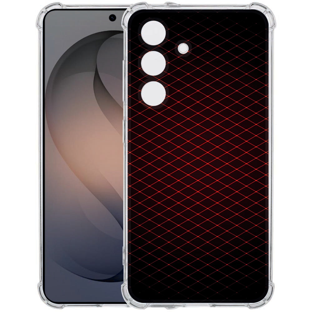 Samsung Galaxy S26 Plus Flexibele back cover Geruit Rood Valbestendig