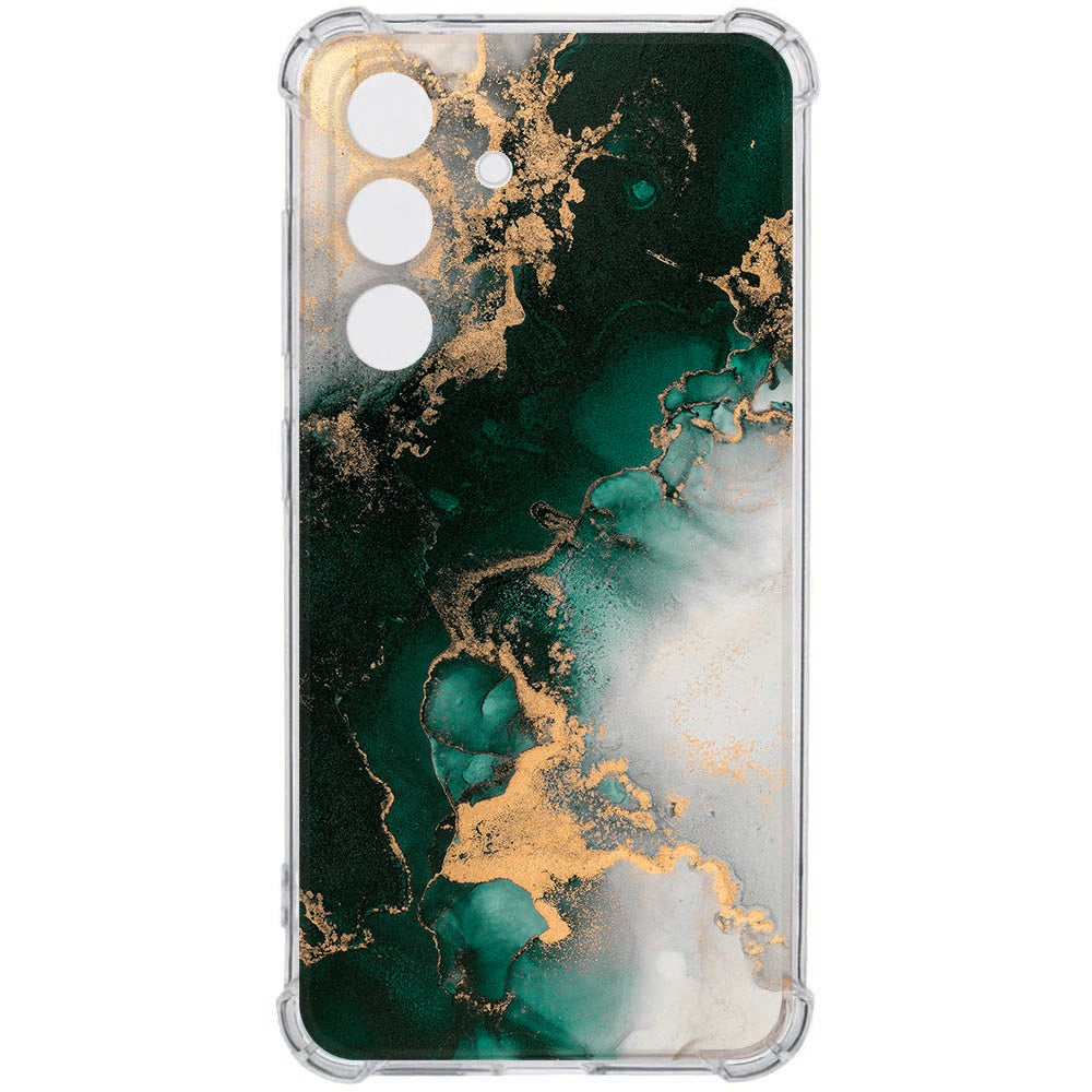 Flexibele back cover Samsung Galaxy S26 Plus Marmer Groen Valbestendig