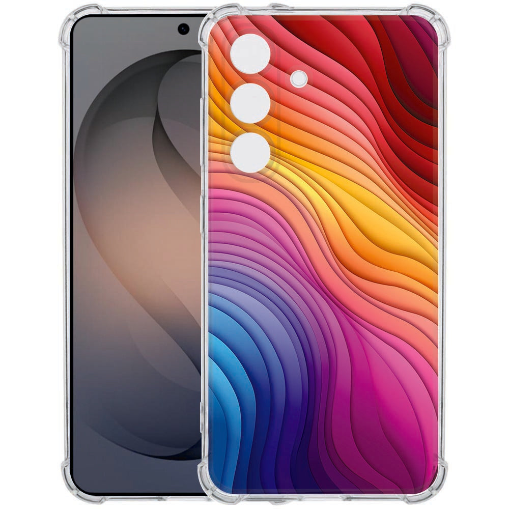 TPU Siliconen Hoesje Samsung Galaxy S26 Plus Regenboog Antishock