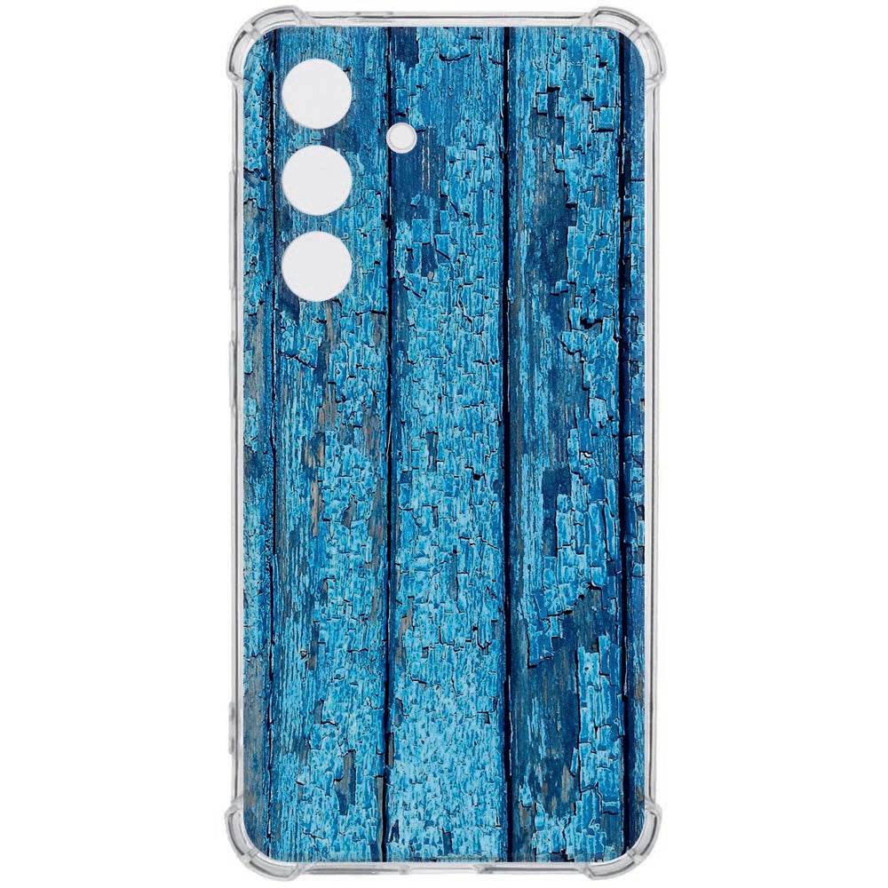 TPU Siliconen Hoesje Samsung Galaxy S26 Plus Wood Blue Shockproof
