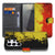 Samsung Galaxy S26 Ultra Bookstyle Hoesje Belgische Vlag Portemonnee Hoesje voorkant en binnenkant design in rood geel zwart.
