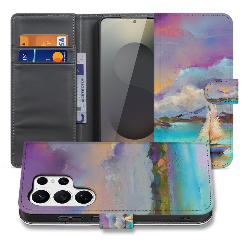 Samsung Galaxy S26 Ultra Book Case Boot Motief met Magnetische sluiting Vooraanzicht.