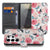 Samsung Galaxy S26 Ultra Bookcase Hoesje Roze Butterfly Portemonnee Hoesje met rozen en vlinders op kunstleer.
