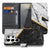 Samsung Galaxy S26 Ultra Bookcase Marmer Wit Zwart Gouden Lijn Portemonnee Hoesje Vooraanzicht.