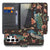 Samsung Galaxy S26 Ultra Bookcase Hoesje Pauw Bloemen Print met Magnetische sluiting Vooraanzicht.
