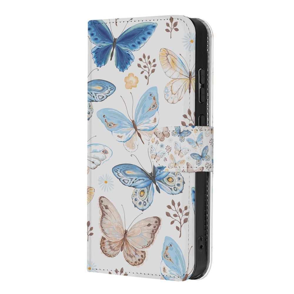 Samsung Galaxy S26 Ultra Vlinder Wallet Hoesje Portemonnee Hoesje Vlinderpatroon Aanzicht.