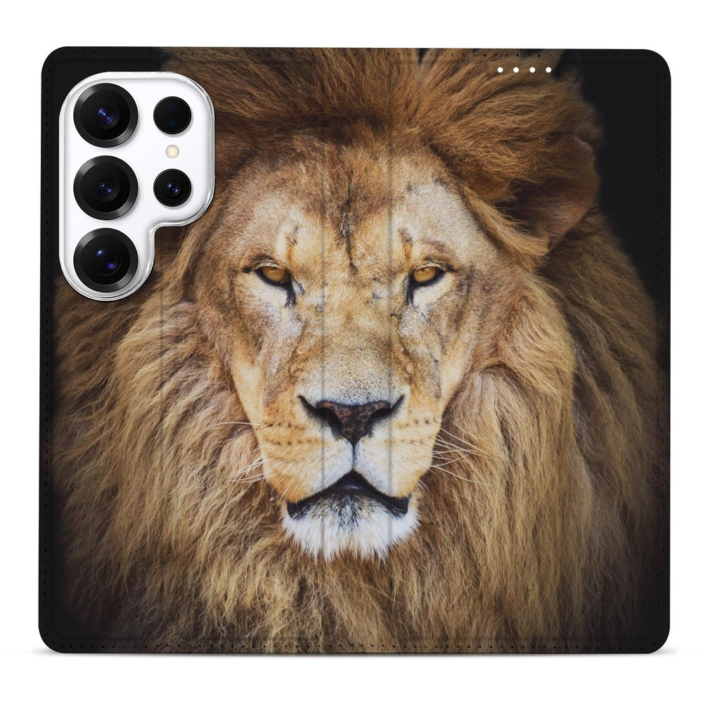 Samsung Galaxy S26 Ultra Book Wallet Case Leeuw voorkant.