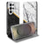 Samsung Galaxy S26 Ultra Bookcase Wallet Case Marble White Black Vooraanzicht.