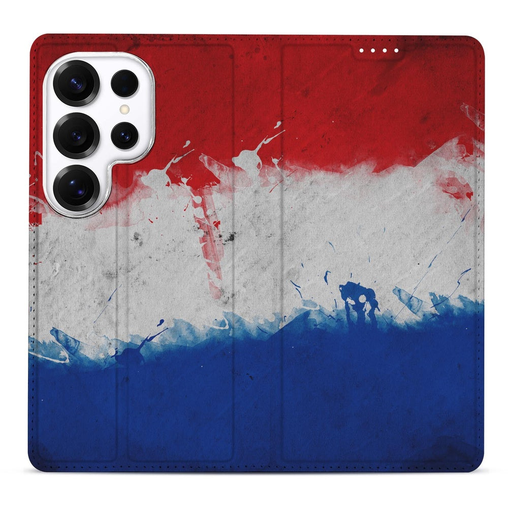 Samsung Galaxy S26 Ultra Book Case Nederland Vlag Vooraanzicht.