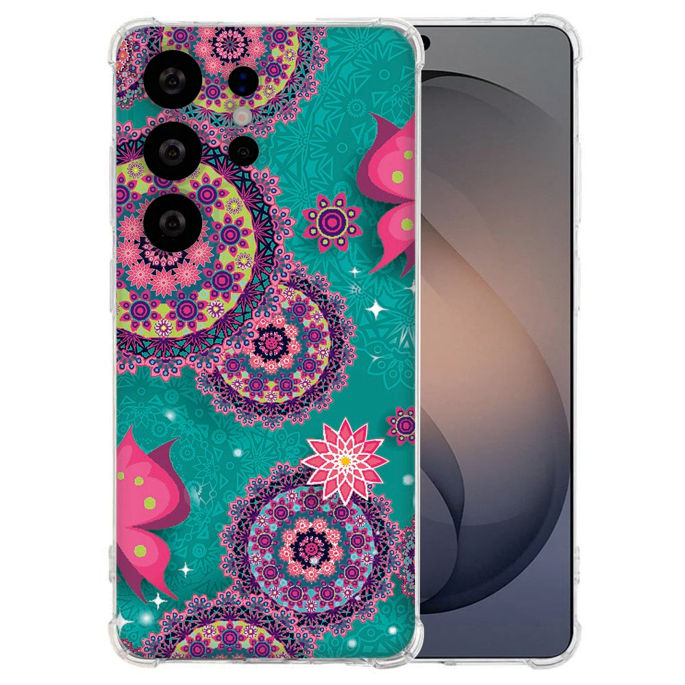 Samsung Galaxy S26 Ultra Softcase Cirkels en Vlinders Shockproof