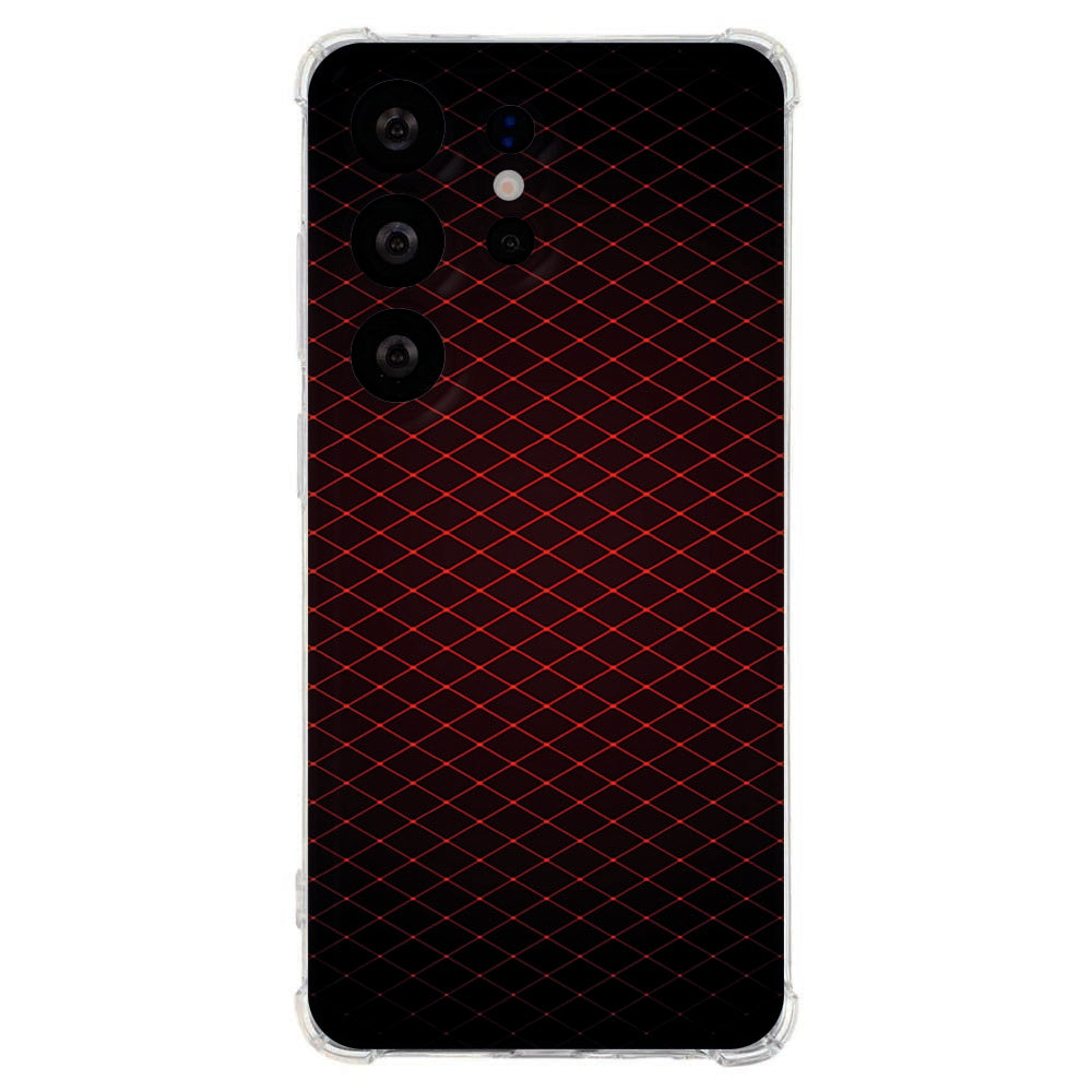 Samsung Galaxy S26 Ultra Flexibele back cover Geruit Rood Valbestendig