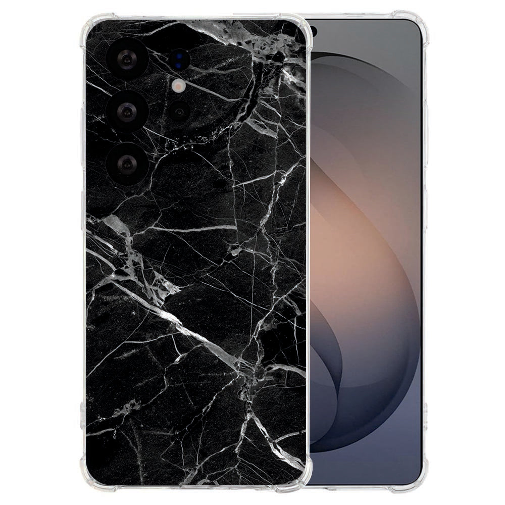 TPU Back Cover Samsung Galaxy S26 Ultra Marmer Zwart Schokbestendig