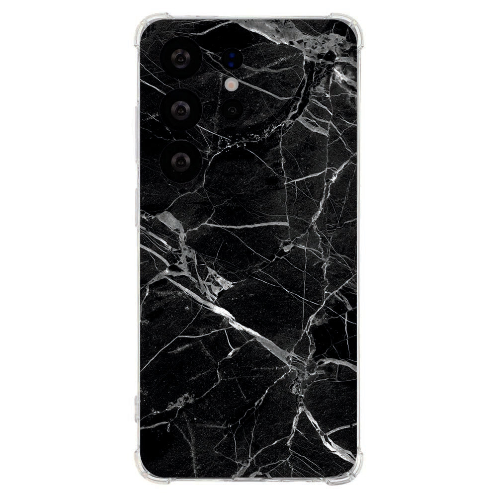 TPU Back Cover Samsung Galaxy S26 Ultra Marmer Zwart Schokbestendig