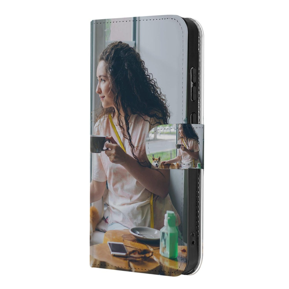 Samsung Galaxy S26 Bookcase Hoesje Maken met Foto boekcase hoesje detail aanzicht.