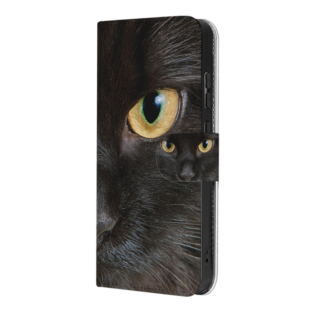 Samsung Galaxy S26 Portemonnee Hoesje Zwarte Kat vooraanzicht.