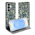 Samsung Galaxy S26 Book Case Beige Flowers Vooraanzicht.