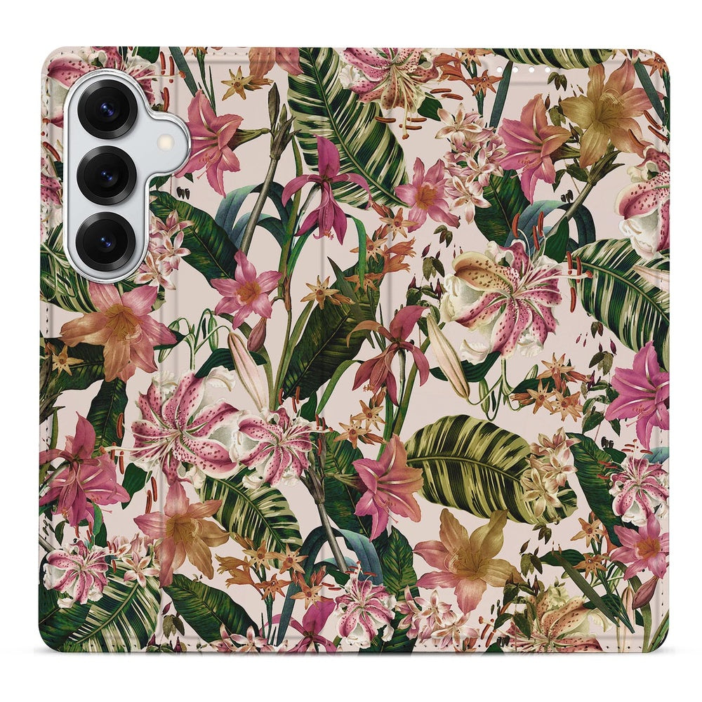 Samsung Galaxy S26 Smart Cover Hoesje Flowers Bloemen ontwerp Detail.