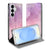 Samsung Galaxy S26 Bookcase Hoesje Pink Purple Paint Vooraanzicht.