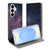 Samsung Galaxy S26 Book Case Stars paars blauw ontwerp vooraanzicht.