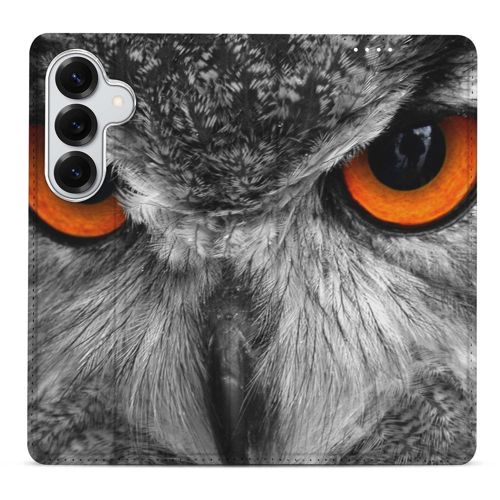 Samsung Galaxy S26 Book Case Uil-print Vooraanzicht.