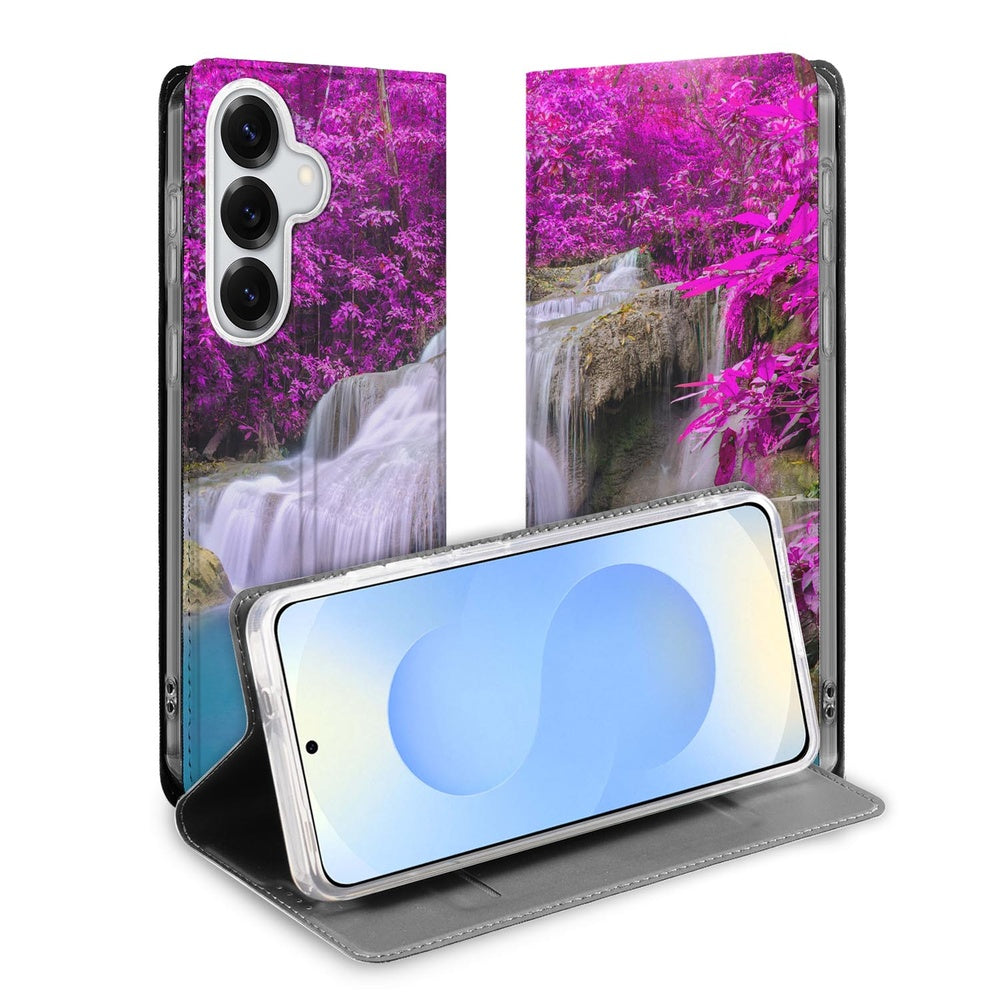 Samsung Galaxy S26 Telefoonhoesje Waterval Book Case Waterval Vooraanzicht.