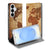 Samsung Galaxy S26 Bookcase Hoesje Wereldkaart vintage kaartprint vooraanzicht.