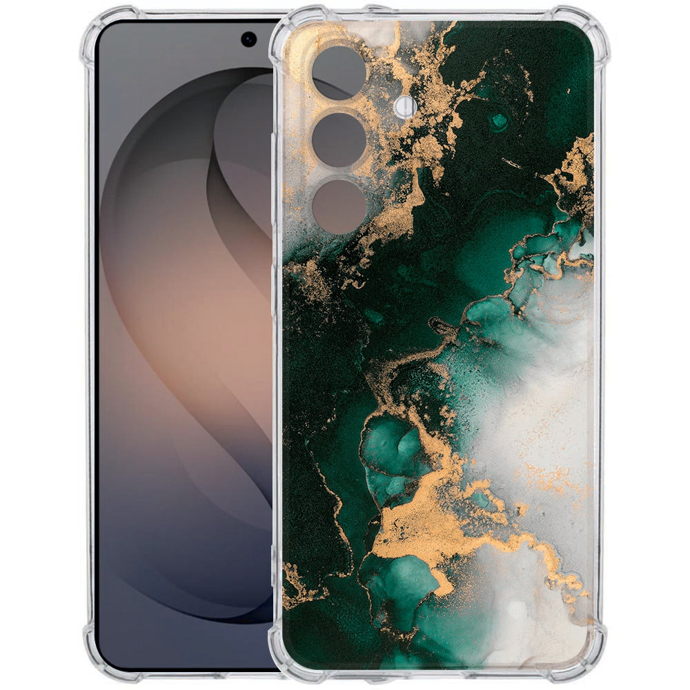 TPU Back Cover Samsung Galaxy S26 Marmer Groen Antishock