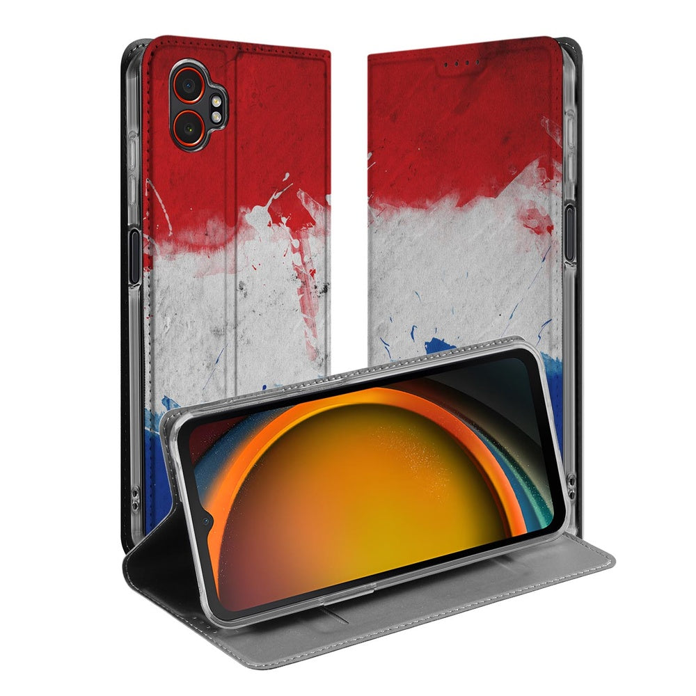 Book Case Samsung Galaxy Xcover 7 Pro Nederland design Nederlandse vlag vooraanzicht