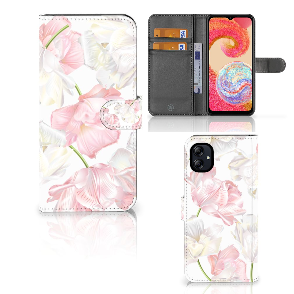Samsung Galaxy A04e Hoesje Lovely Flowers hoesje bloemen aanzicht