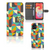 Zijaanzicht van Samsung Galaxy A04e Telefoon Hoesje Funky Retro met kleurrijk patroon en pasjeshouder đąđ¨