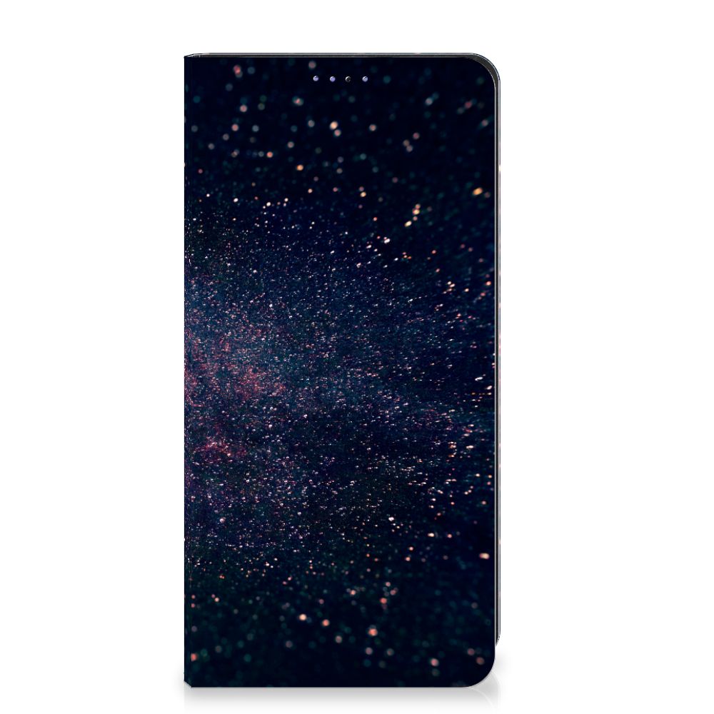 Samsung Galaxy A05 Stand Case Stars design sterren zwart paarse blauwe kleuren