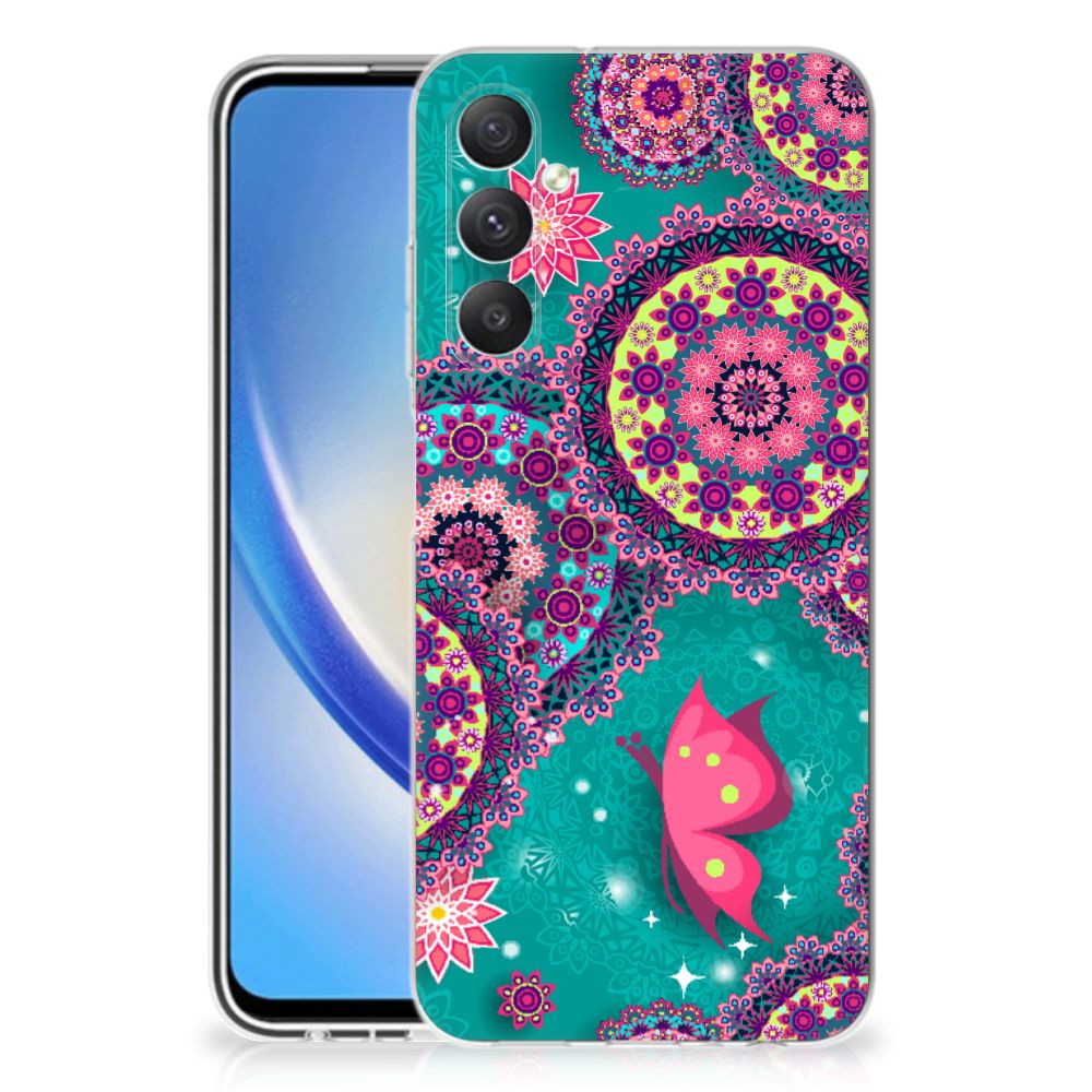 Samsung Galaxy A05S Hoesje maken Cirkels en Vlinders