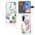 Samsung Galaxy A05s Telefoonhoesje met Pasjes Bird Flowers case design bloemen ooievaars aanzicht