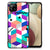 Samsung Galaxy A12 Backcover Blokken Kleurrijk abstract print voorkant