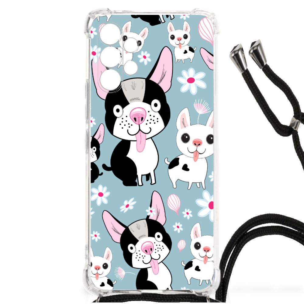 Samsung Galaxy A13 4G Case Anti-shock Hondjes honden ontwerp vooraanzicht