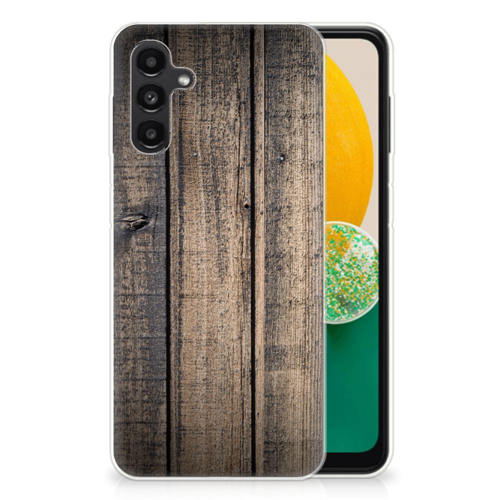 Samsung Galaxy A13 A04s Bumper Hoesje Steigerhout steigerhout achterkant