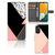 Samsung Galaxy A14 4G Book Case Zwart Roze Vormen met geometrisch ontwerp en ruimte voor 3 pasjes