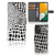 Samsung Galaxy A14 4G Telefoonhoesje met Pasjes Slangenprint in zwart-wit design met magnetische sluiting.