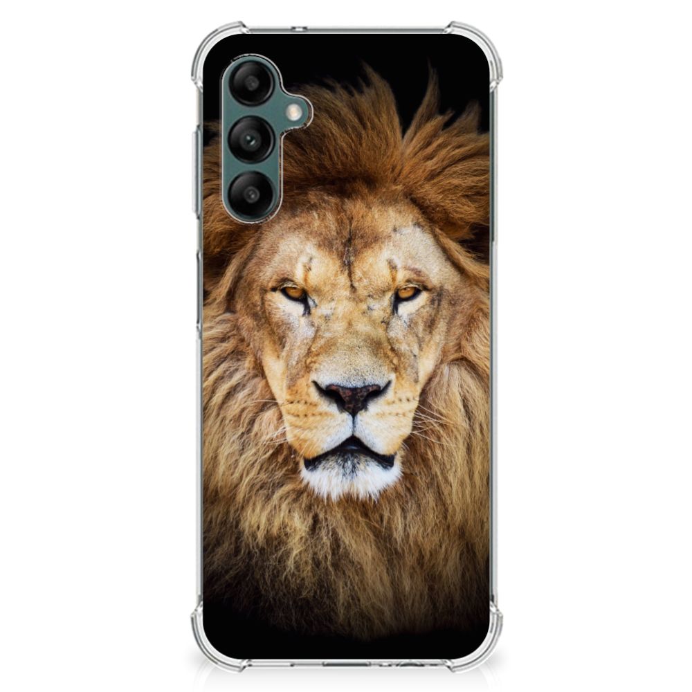Samsung Galaxy A14 5G/4G Case Anti-shock Leeuw leeuw design achterkant