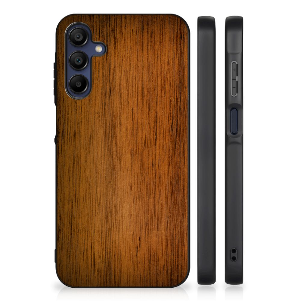Samsung Galaxy A15 Houten Print Telefoonhoesje Donker Hout B2C Telecom