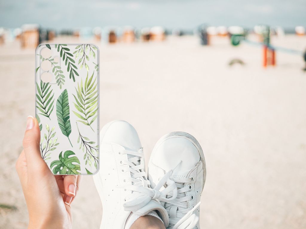 Samsung Galaxy A15 TPU Case Leaves bladeren strand