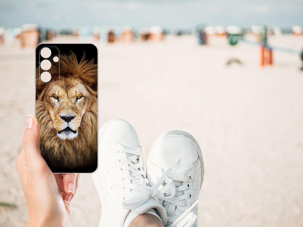 Samsung Galaxy A15 TPU Hoesje Leeuw design leeuw aanzicht