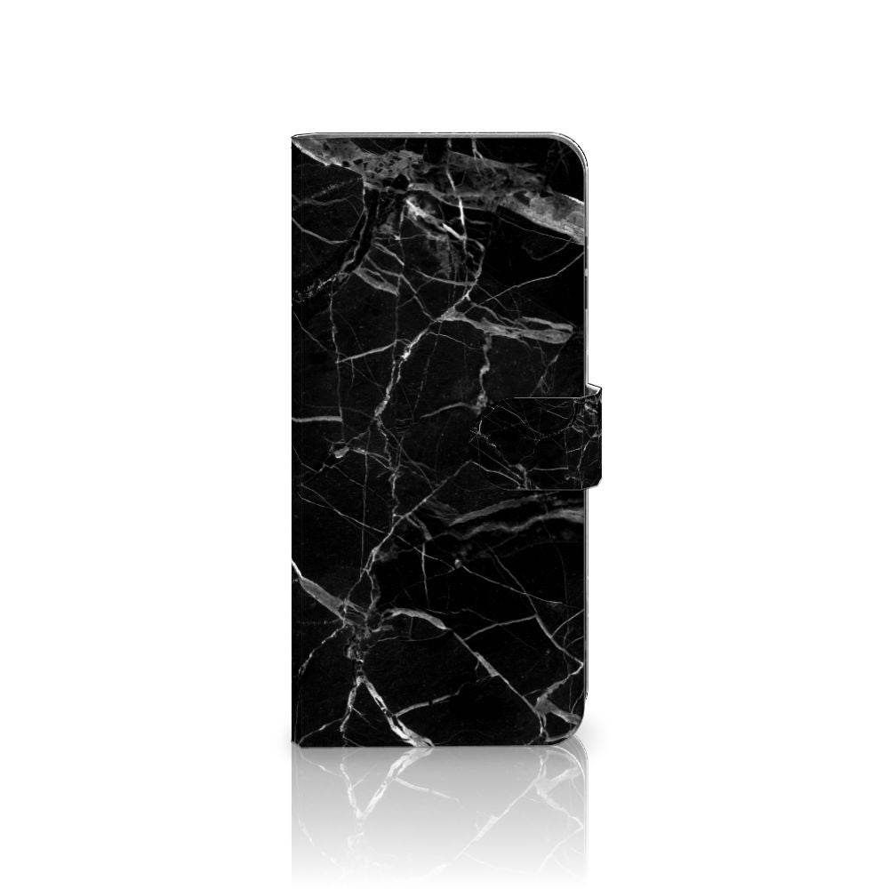 Samsung Galaxy A16 4G/5G Bookcase Marmer Zwart telefoonhoesje zwart marmer aanzicht