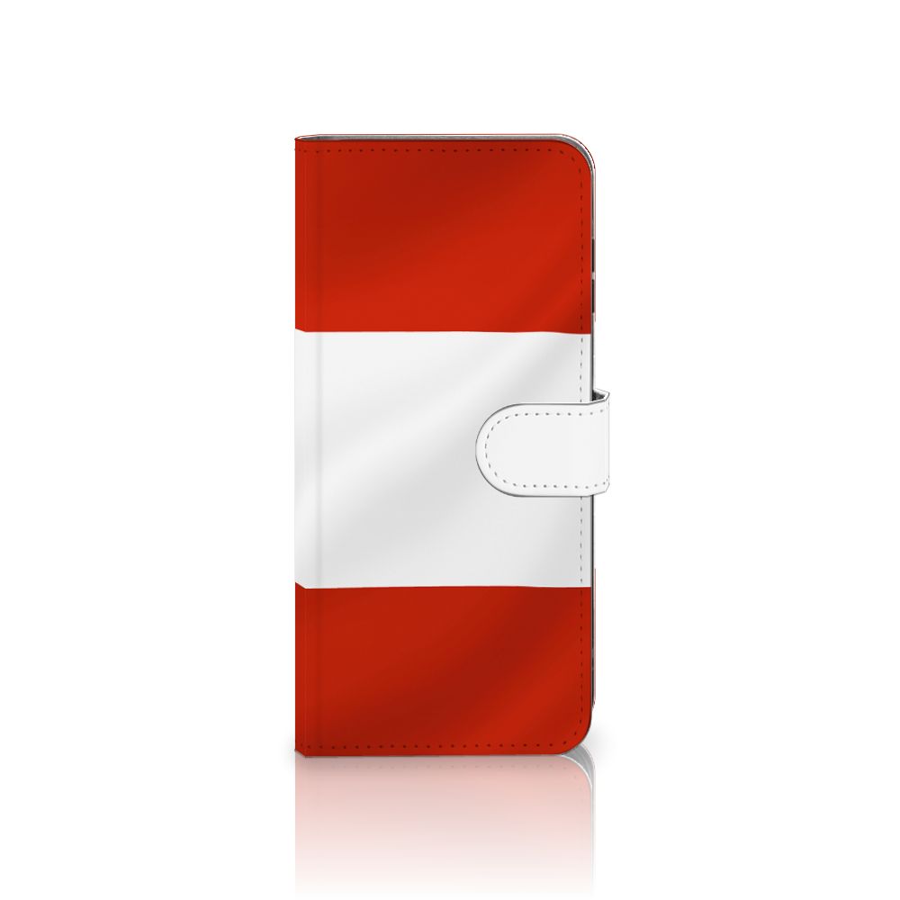 Samsung Galaxy A16 4G/5G Bookstyle Case Oostenrijk design vlag aanzicht