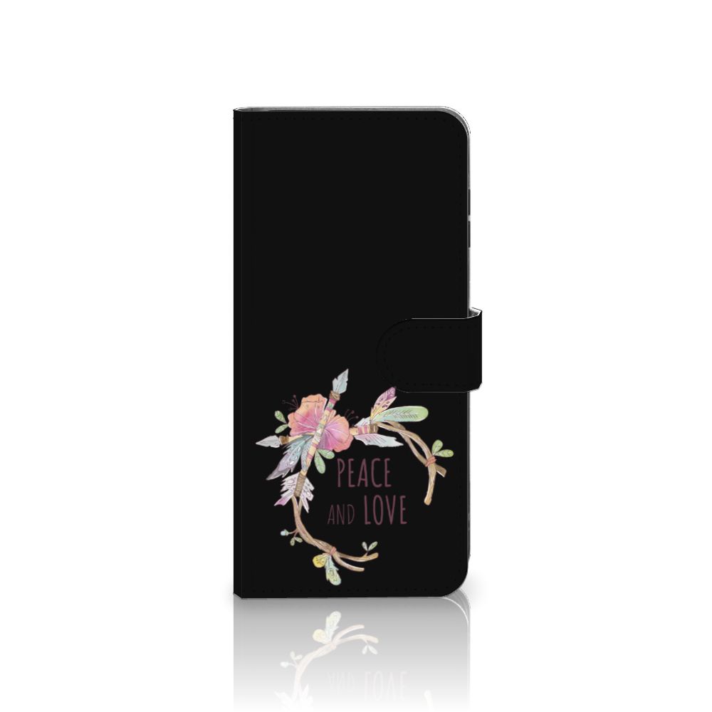 Samsung Galaxy A16 4G/5G Leuk Hoesje Boho Text hoesje design Peace en Love aanzicht