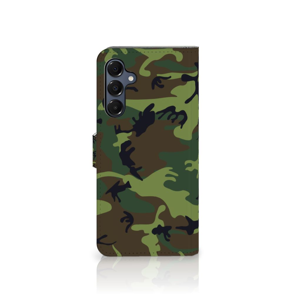 Samsung Galaxy A16 4G/5G Telefoon Hoesje Army Dark camouflage telefoonhoesje frontaanzicht